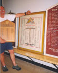 Wilf Schmidt prepares the Heritage Hall displays :: Click photo for larger view