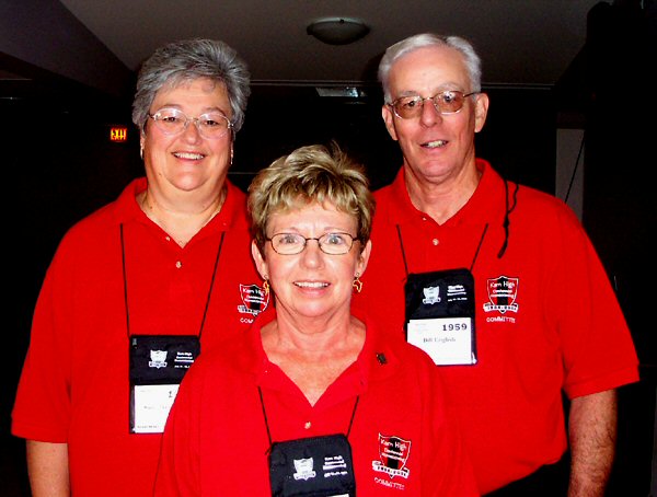 Susie (Normand) Haughton, Mary Ellen (Gamble) Patterson, Bill English