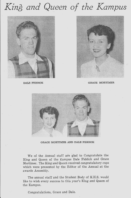 King & Queen of the Kampus - 1955-Grace Mortimer, Dale Fiddick